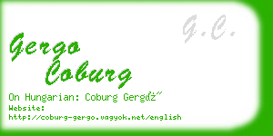 gergo coburg business card